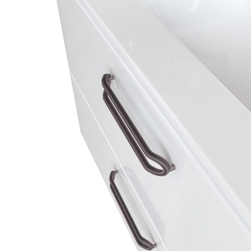 Тумба с умывальником, подвесная, 100 см, белая, Brick, IDDIS