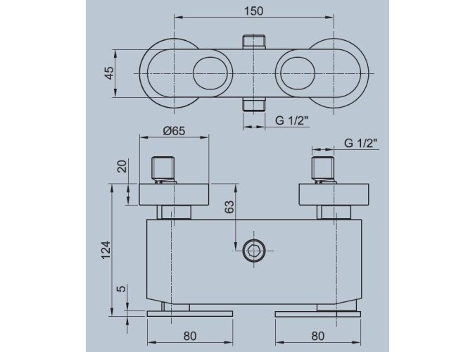 Смеситель для душа Cezares BUTTERFLY
