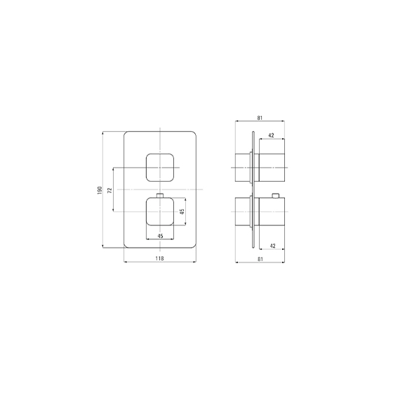 Душевая система скрытого монтажа термостат со смесителем DEANTE BOX NERO, черный