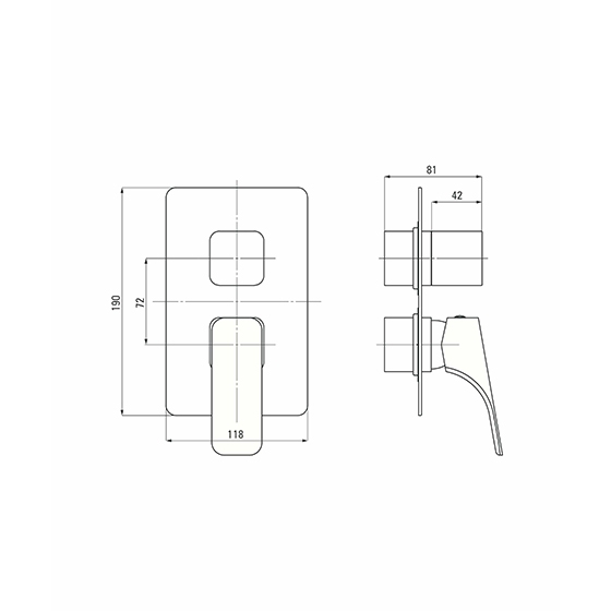 Душевая система скрытого монтажа Deante Hiacynt, хром