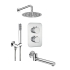 Deante Душевая система 3-х функциональная скрытого монтажа с термостатическим смесителем, хром