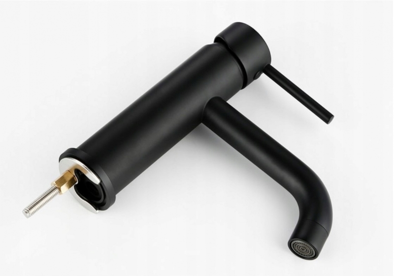 Смеситель для умывальника Rea LUNGO BLACK MAT, черный 