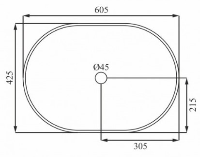 Умывальник Calani BALI 60,5*42,5