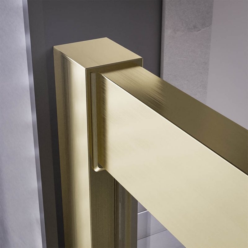 Душевой угол Veconi Premium Trento PTC-20G, профиль  золото брашированное