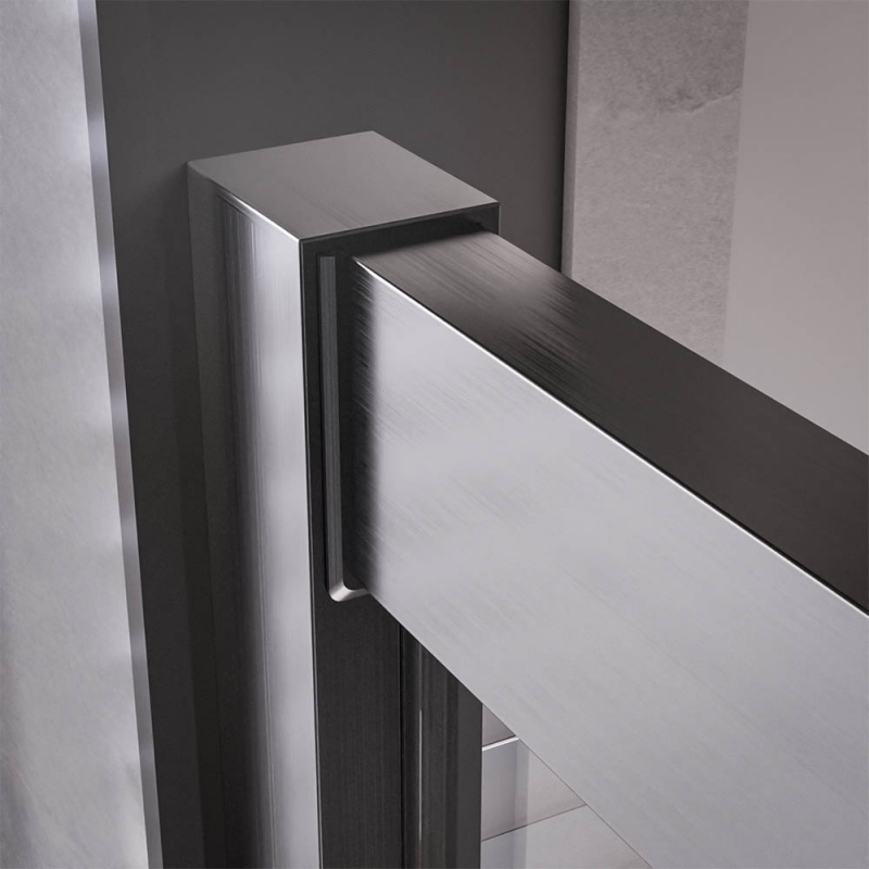 Душевой угол Veconi Premium Trento PTC-20GR, профиль графит брашированный