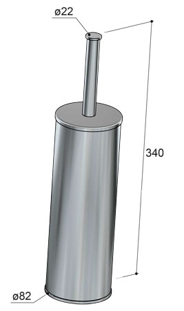 Ершик для туалета напольный HOTBATH, матовая медь