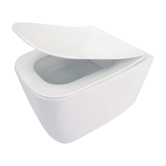 Deante Hiacynt New Унитаз подвесной безободковый с крышкой, белый 48,5*34,5