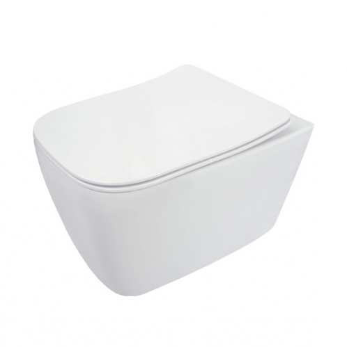 Deante Hiacynt New Унитаз подвесной безободковый с крышкой, белый 48,5*34,5