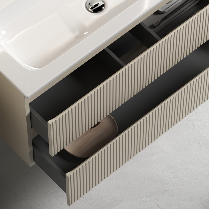 Тумба под раковину Sancos Snob 120 см подвесная, Beige Soft