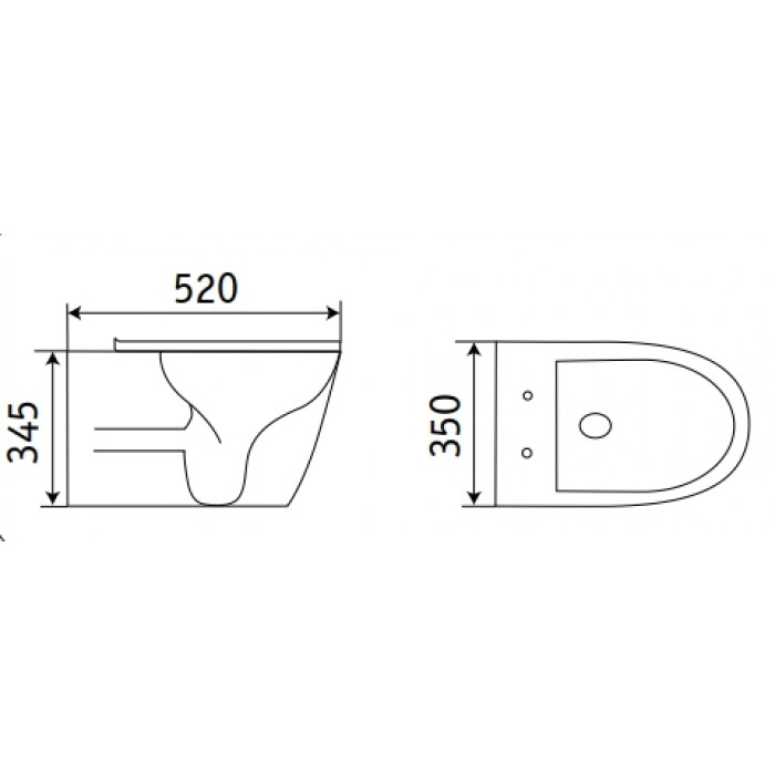 Унитаз подвесной Ceramalux 52*35 светло-серый матовый