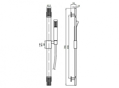 Душевой гарнитур Cezares FLAT FLAT-SD-01