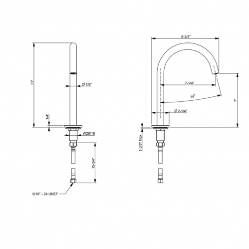 Fantini Nostromo Излив смесителя для раковины, цвет: Matt British Gold PVD