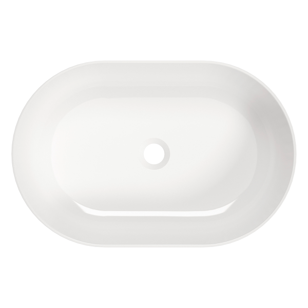 Deante Round Умывальник накладной, 580*380*140 мм, белый