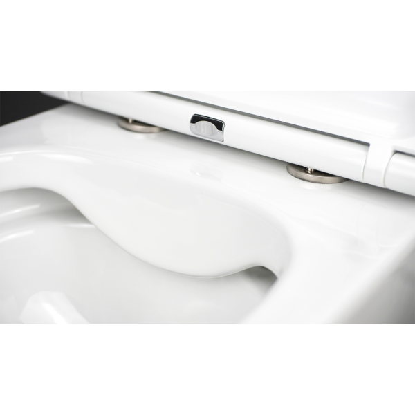 Deante Round Унитаз 52*36 подвесной безободковый с крышкой, белый