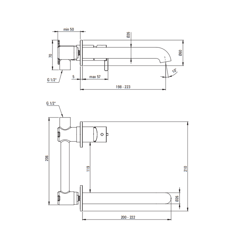 Смеситель для раковины Deante Silia, скрытого монтажа, черный матовый