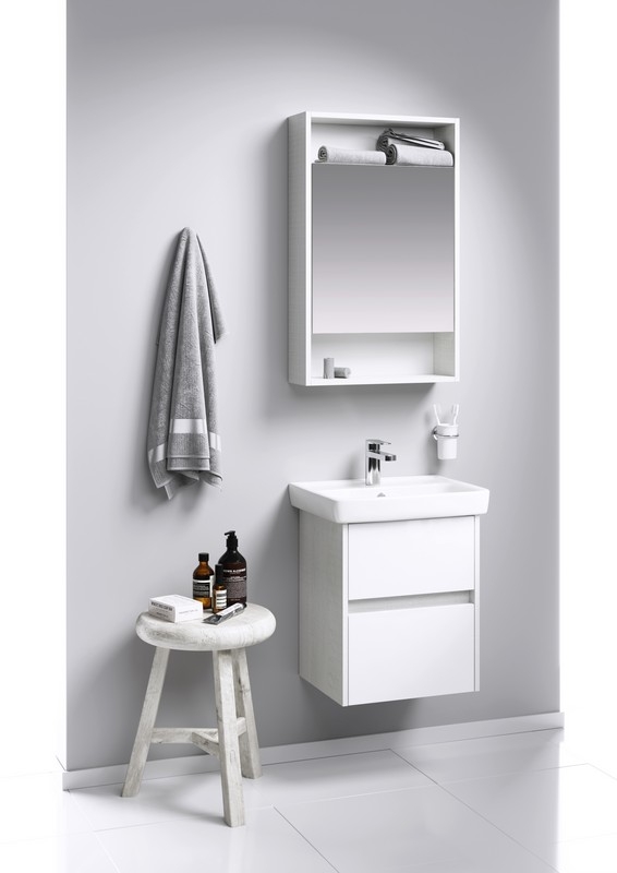 Aqwella "Сити" Тумба с умывальником МИНИ 50-СК подвесная , цвет дуб канадский