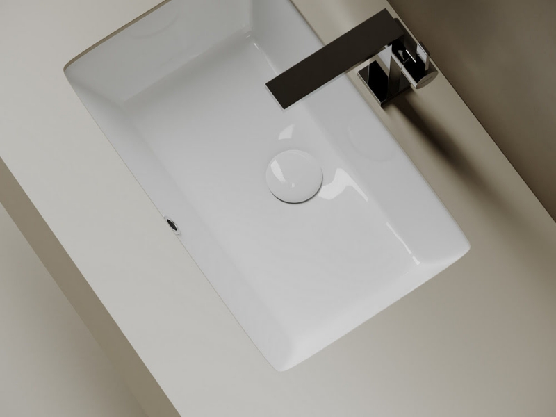 Умывальник 52,5*34,5*17,5 Era CeramicaNova встраиваемый под столешницу прямоугольный