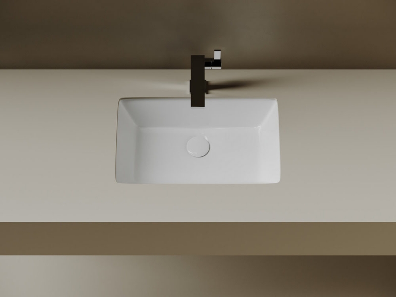 Умывальник 52,5*34,5*17,5 Era CeramicaNova встраиваемый под столешницу прямоугольный