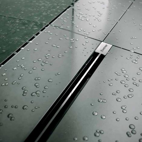 Линейный водоотводящий  желоб Pestan Confluo Slim Line 850 с решеткой (щелевой) .