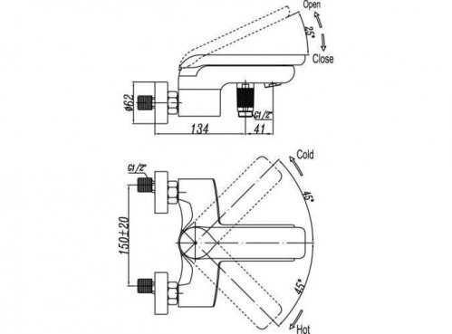 Смеситель для душа Cezares COSMO 