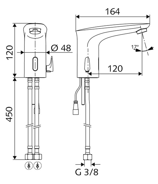 СМЕСИТЕЛЬ ДЛЯ УМЫВАЛЬНИКА SCHELL MODUS E хром