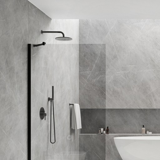 Душевой уголок Omnires Marina 90 см профиль черный