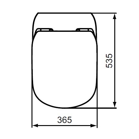 Сиденье для унитаза Ideal Standard Tesi, микролифт, тонкое, 36.5х53.5 см