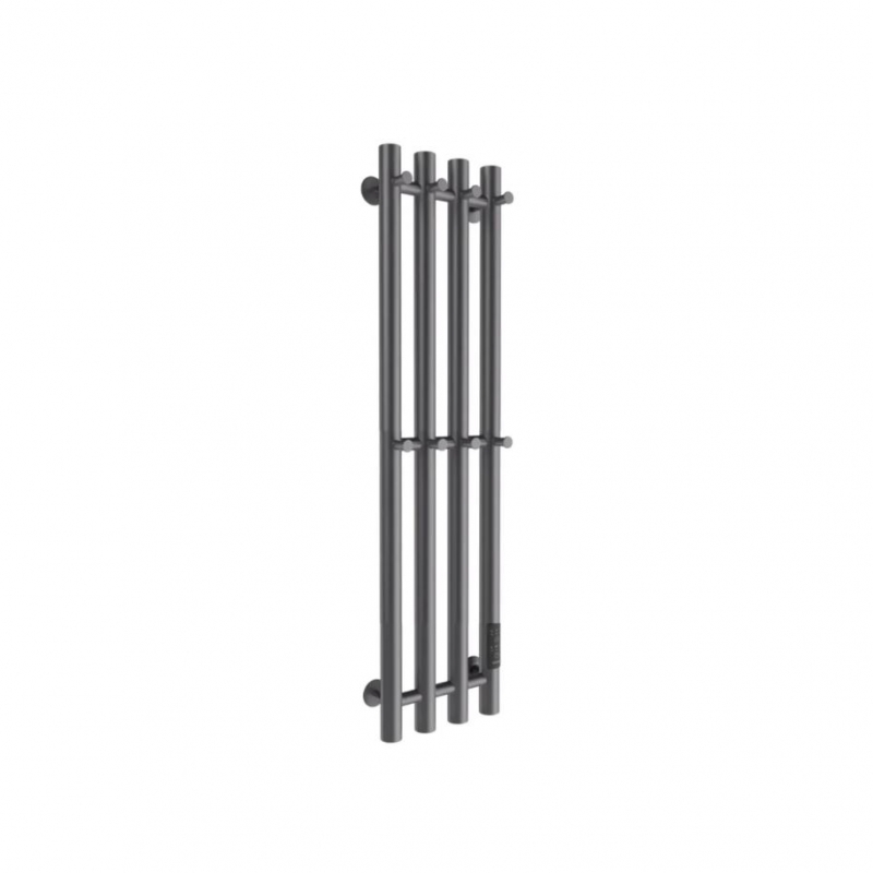 Полотенцесушитель электрический Маргроид Ferrum Inaro 4 СНШ 80×6×18 Графит скрытого монтажа таймер справа (8 крючков)