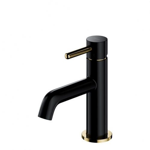 Смеситель Omnires Y для раковины, черный/золото