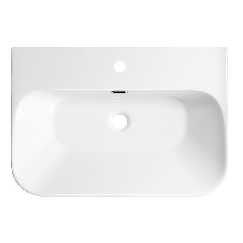 Умывальник накладной Wellsee Eclatant 2.0 65x45 белый глянцевый