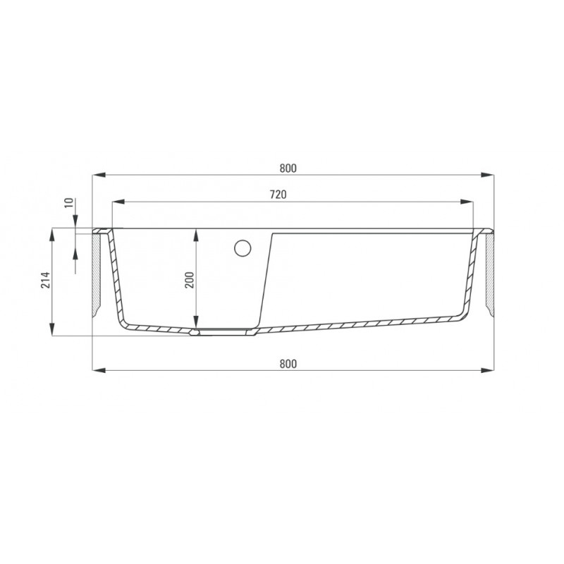 DEANTE ERIDAN серый металик - мойка 1 чаша, 800*500*200 мм + сифон SPACE SAVER