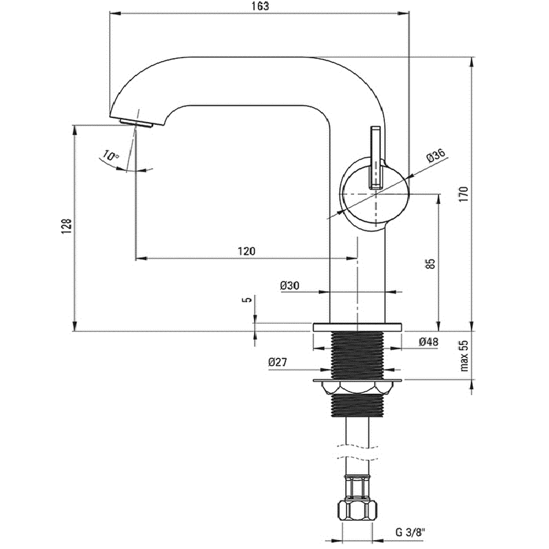 Смеситель для раковины Deante Silia 