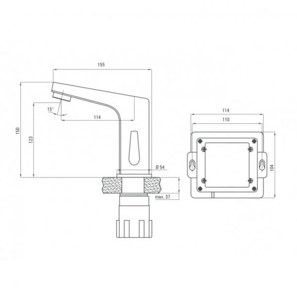 Смеситель сенсорный для раковины DEANTE SENSOR, хром