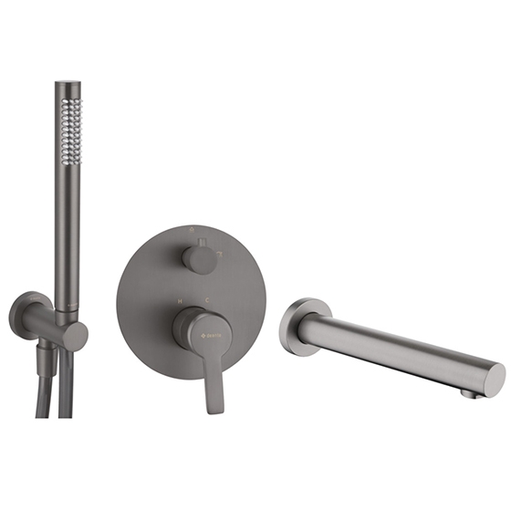 Deante Titanium Система скрытого монтажа для ванной круглая, графит