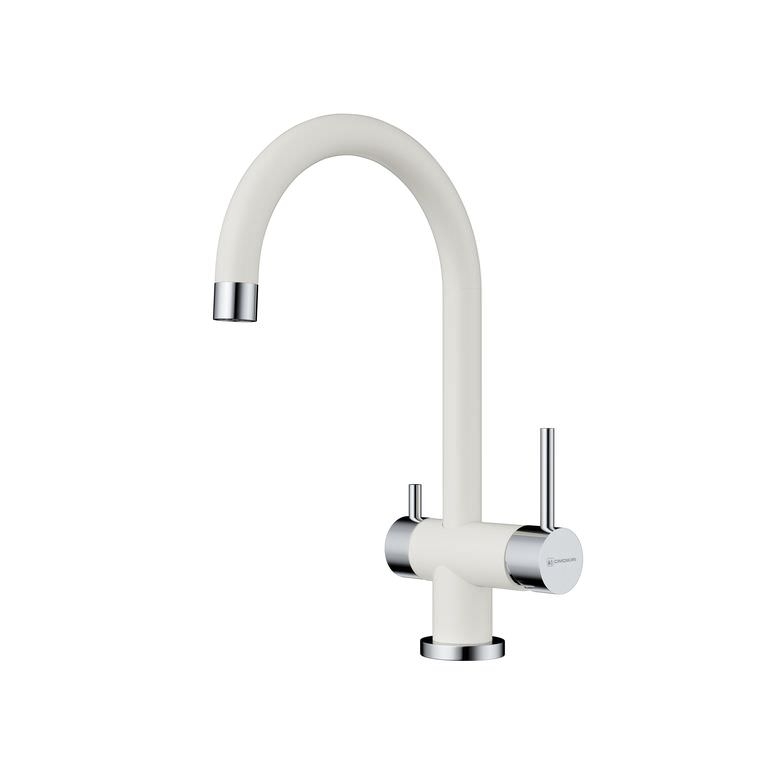 Смеситель для кухни Omoikiri Yamada-WH белый/хром