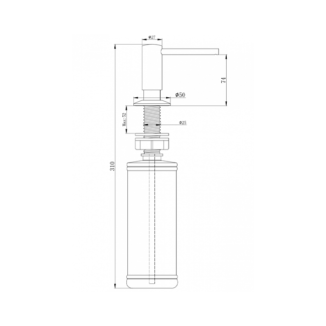 Дозатор для жидкого мыла PAULMARK DECUS белый матовый