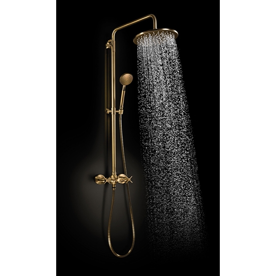 Душевая система DEANTE Cascada Temisto Bronzo со смесителем, бронза