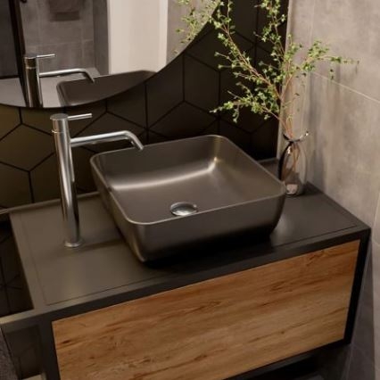 Раковина AQUAme 39*39*13 черный