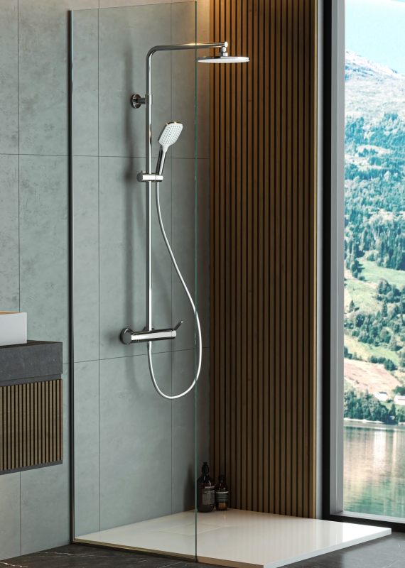 Teska Estella Mix Душевая колонна со смесителем для душа, хром