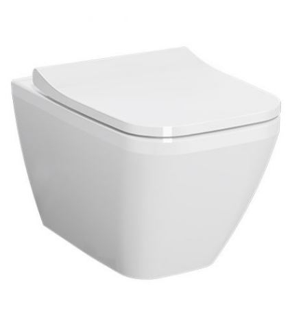 Унитаз подвесной Vitra Integra Square, 55x37, без ободка, с сиденьем