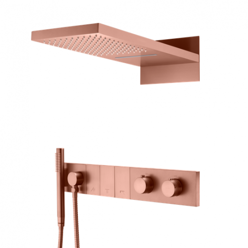 Душевая система скрытого монтажа Boheme Zodiac Copper Brushed с термостатом