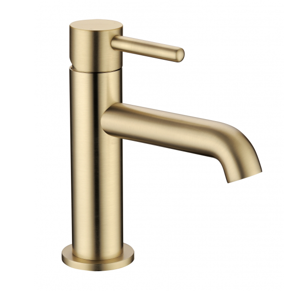 Смеситель для раковины стандартный Grocenberg в цвете золото брашированное