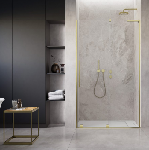 Душевая дверь RADAWAY FURO SL BRUSHED LIGHT GOLD DWJ