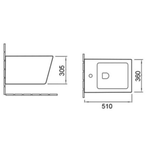 Биде подвесное Vincea Q-Line 51*36