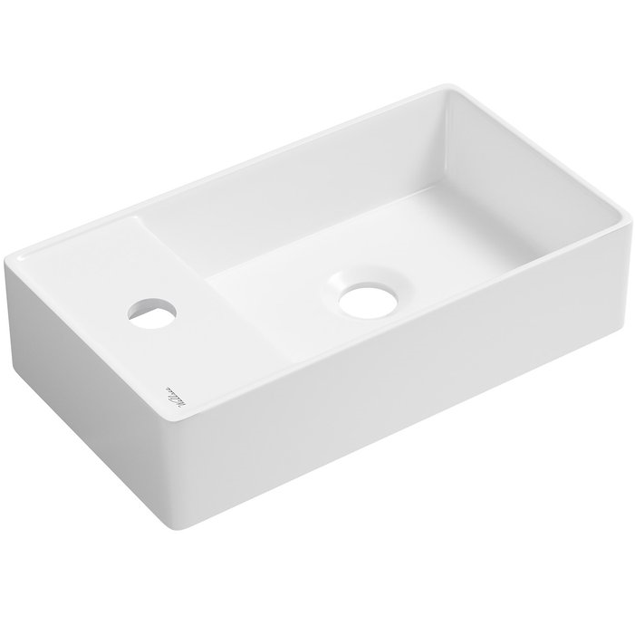 Умывальник накладной/подвесной Wellsee WC Area 41x23 белый глянец