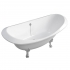 Ванна из литого мрамора Белюкс Ромео 178*74 белый, ноги хром