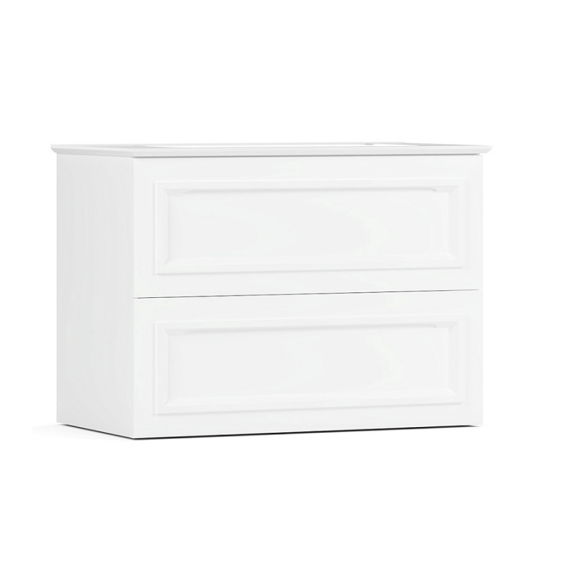 ТУМБА ПОДВЕСНАЯ СОФИЯ 75-02 с умывальником БЕЛЫЙ ГЛЯНЦЕВЫЙ