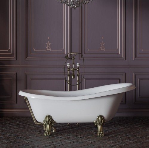 Ванна Migliore Milady на лапах Lux 185x82 см, бронза