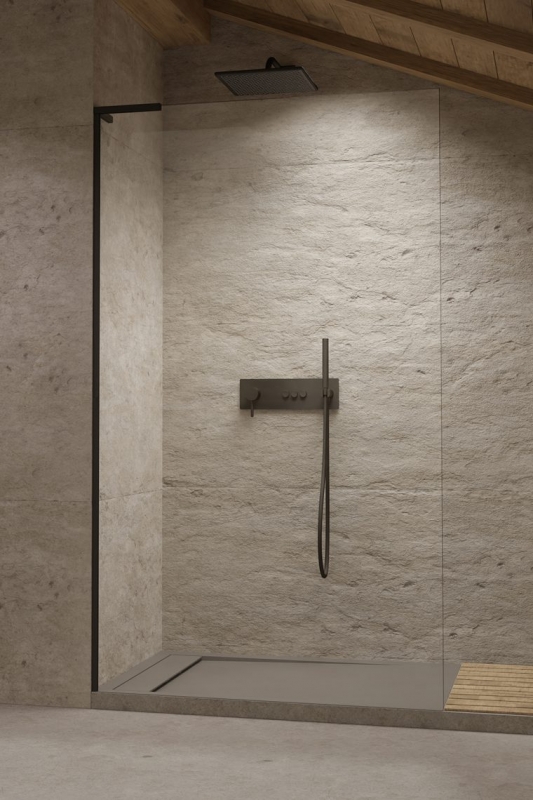 Душевое ограждение Radaway Modo SL II, H-200 см черный профиль