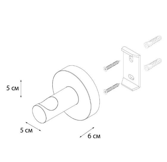 Крючок Fixsen Comfort Gold двойной, золото брашированное